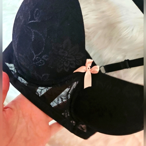 Shein Lace Padded Push Up Bra w/ Bow Detail - Picture 1 of 5
